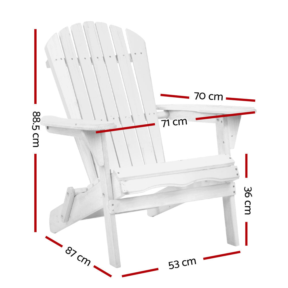 Portsea Foldable Beach Chair - White